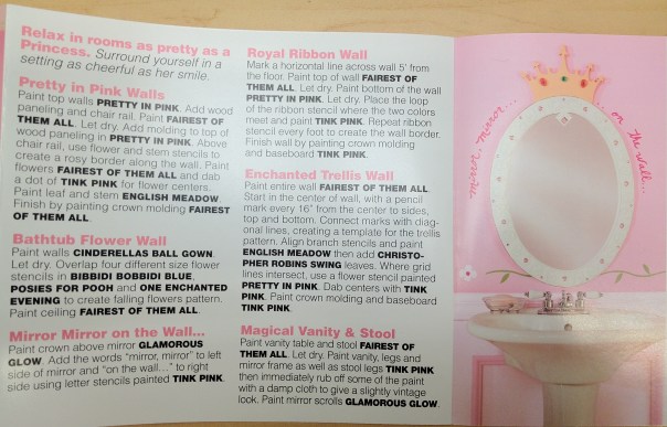 Princess bathroom: "Relax in rooms as pretty as a princess. Surround yourself in a setting as cheerful as her smile." Princess bathroom: "Relax in rooms as pretty as a princess. Surround yourself in a setting as cheerful as her smile."