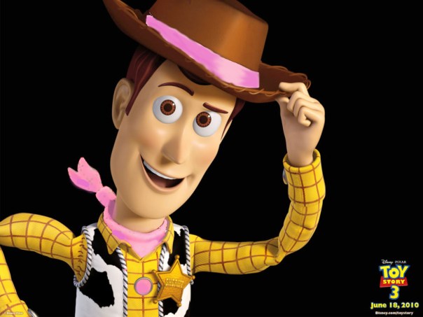 Woody from Toy Story with pink bandana
